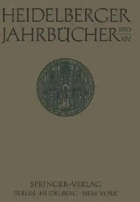 Cover of Heidelberger Jahrbücher