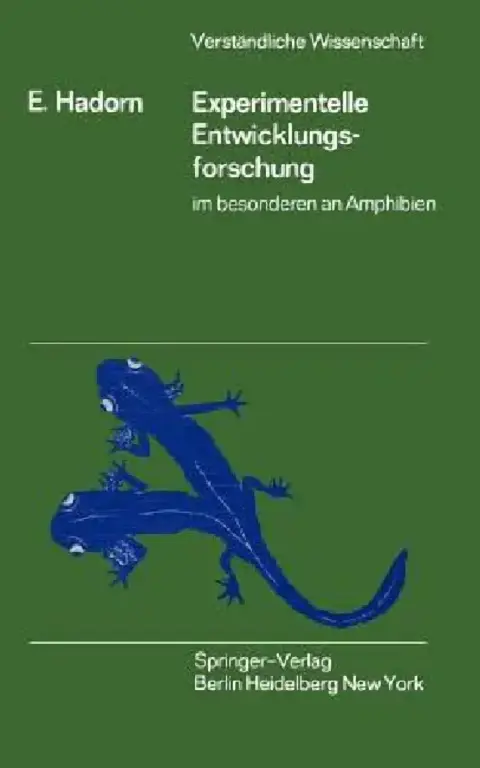 Cover of Experimentelle Entwicklungsforschung Im Besonderen an Amphibien