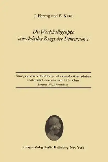 Cover of Die Wertehalbgruppe Eines Lokalen Rings Der Dimension I