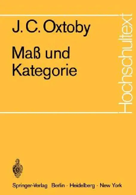 Cover of Maß Und Kategorie