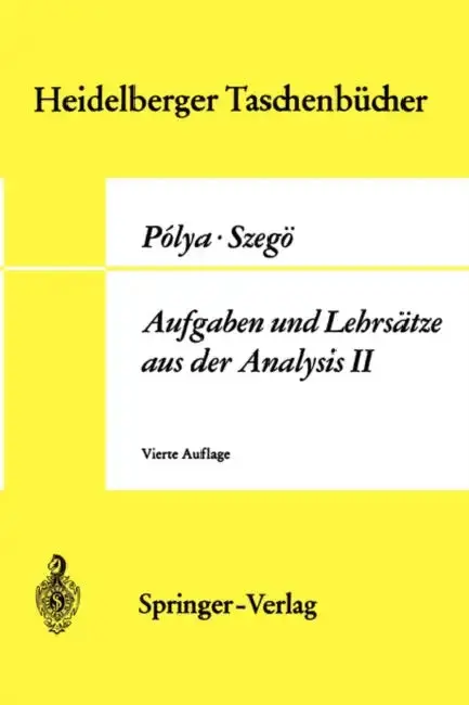 Cover of Aufgaben Und Lehrsätze Aus Der Analysis