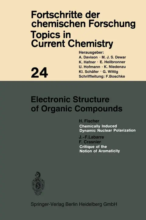 Cover of Electronic Structure of Organic Compounds
