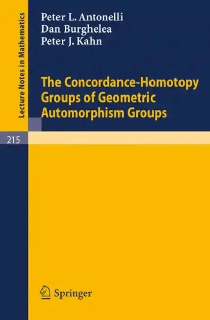 Cover of The Concordance-Homotopy Groups of Geometric Automorphism Groups