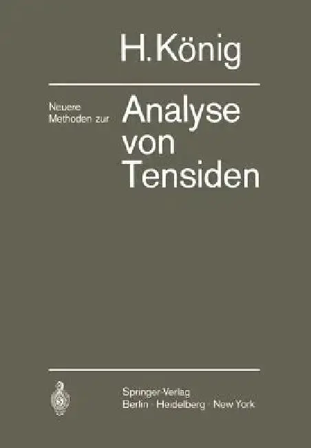 Cover of Neuere Methoden Zur Analyse Von Tensiden
