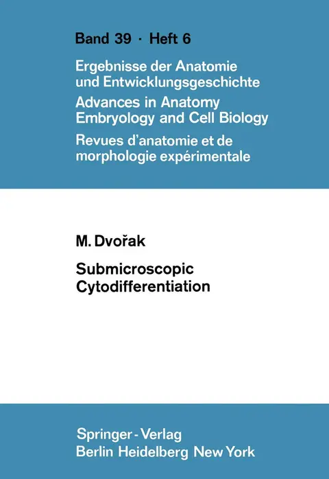 Cover of Submicroscopic Cytodifferentiation