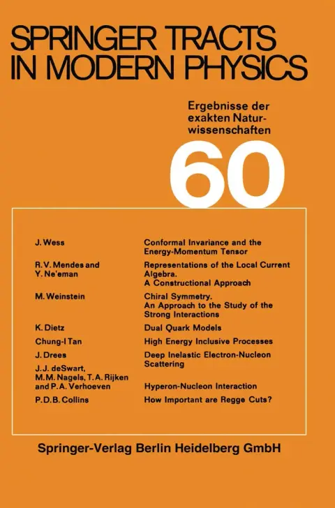 Cover of Springer Tracts in Modern Physics 60