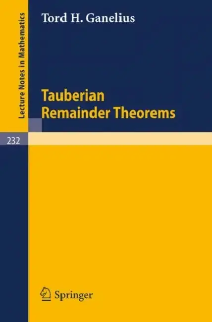 Cover of Tauberian Remainder Theorems