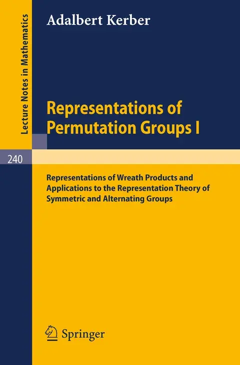 Cover of Representations of Permutation Groups I