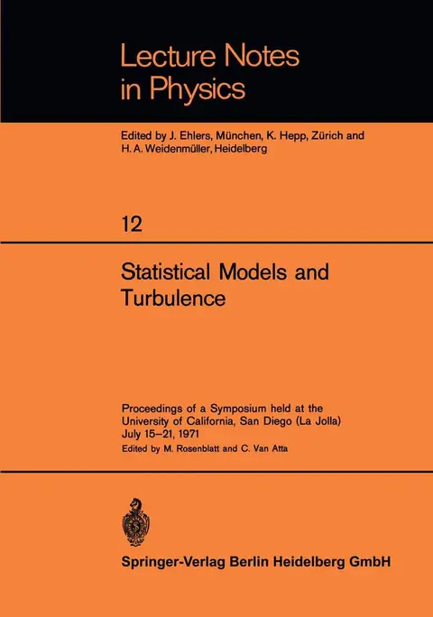 Cover of Statistical Models and Turbulence
