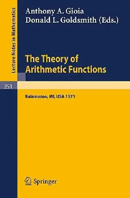 Cover of The Theory of Arithmetic Functions