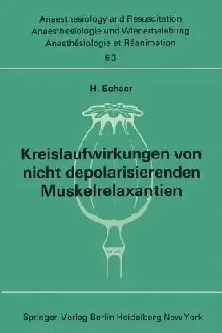Cover of Kreislaufwirkungen Von Nicht Depolarisierenden Muskelrelaxantien