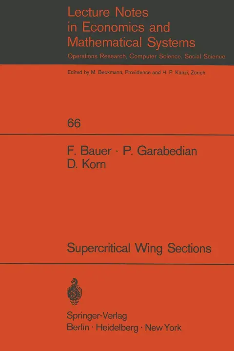 Cover of A Theory of Supercritical Wing Sections, with Computer Programs and Examples