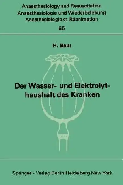 Cover of Der Wasser- Und Elektrolythaushalt Des Kranken