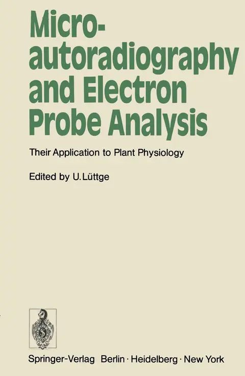 Cover of Microautoradiography and Electron Probe Analysis