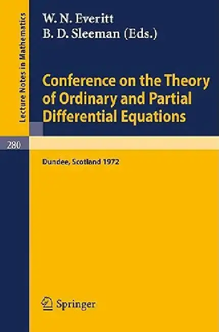 Cover of Conference on the Theory of Ordinary and Partial Differential Equations