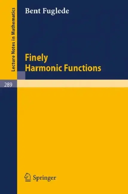 Cover of Finely Harmonic Functions