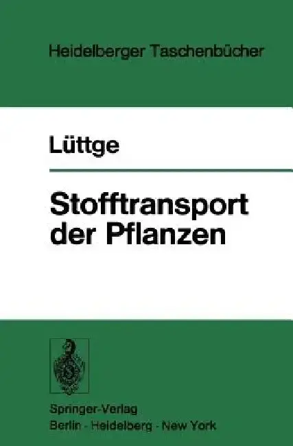 Cover of Stofftransport Der Pflanzen