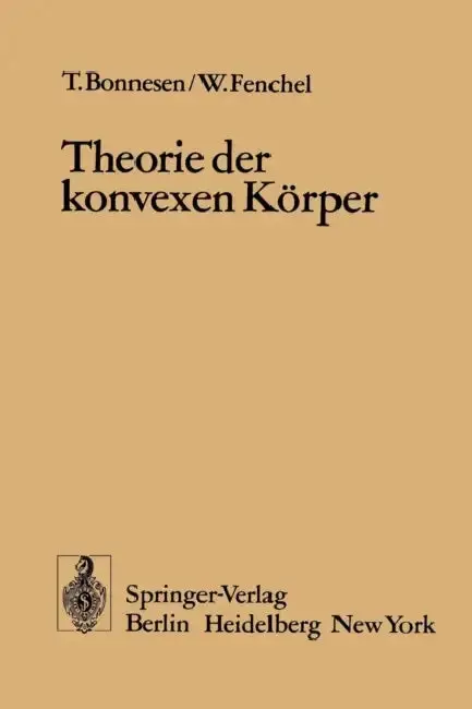 Cover of Theorie Der Konvexen Körper