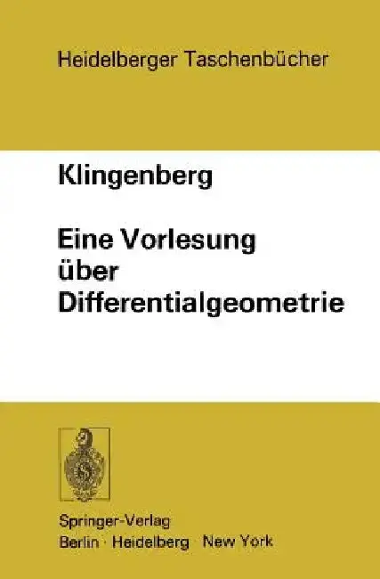Cover of Eine Vorlesung Über Differentialgeometrie