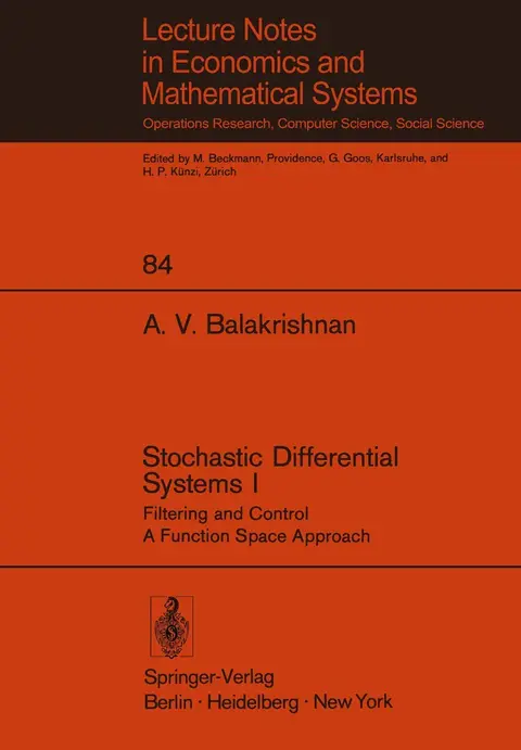 Cover of Stochastic Differential Systems I