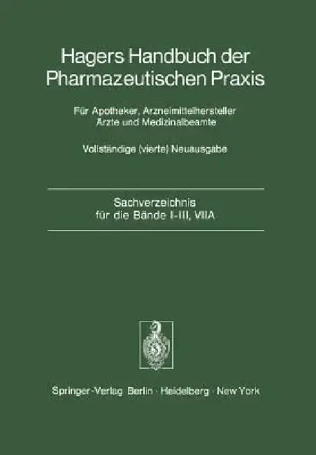 Cover of Sachverzeichnis Für Die Bände I-III, Viia