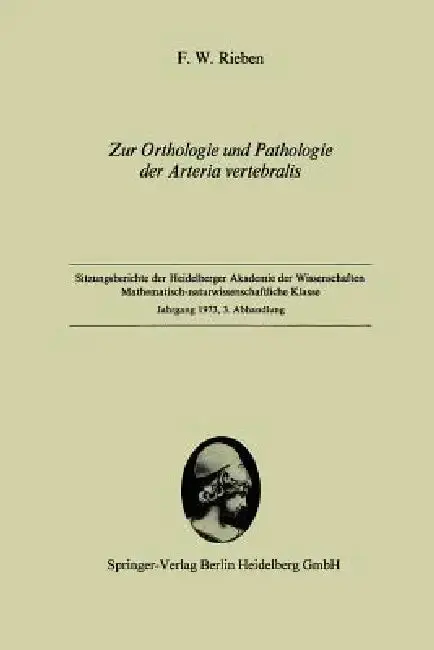 Cover of Zur Orthologie Und Pathologie Der Arteria Vertebralis