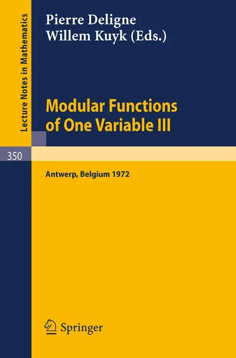 Cover of Modular Functions of One Variable