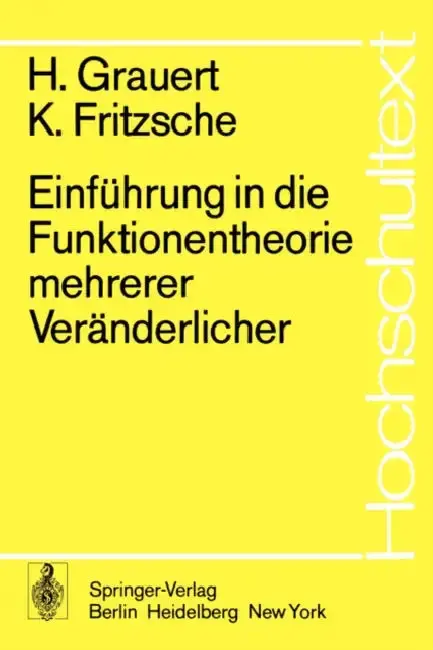 Cover of Einführung in Die Funktionentheorie Mehrerer Veränderlicher