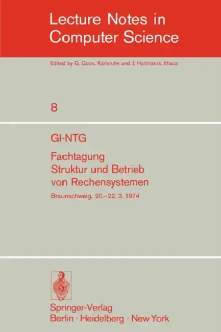 Cover of Gi-Ntg Fachtagung Struktur Und Betrieb Von Rechensystemen