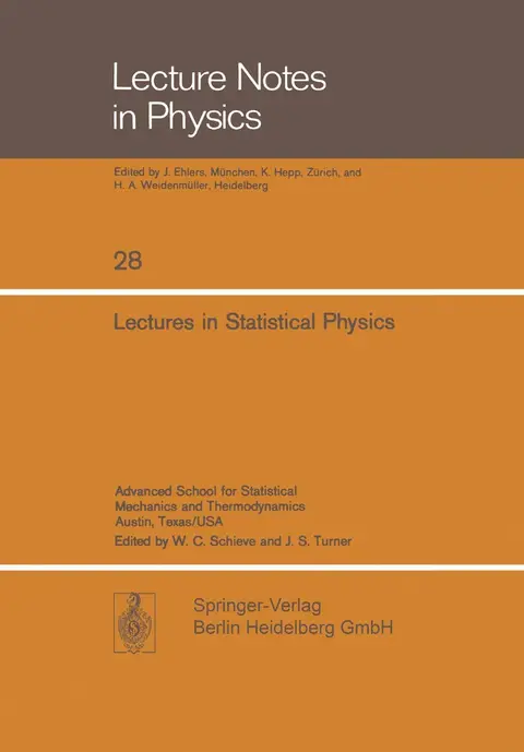 Cover of Lectures in Statistical Physics