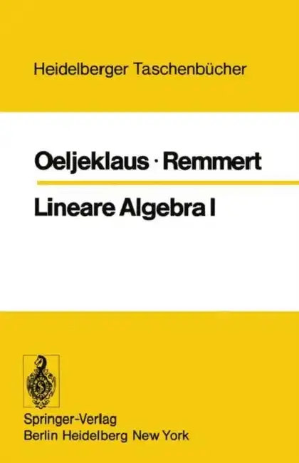 Cover of Lineare Algebra I