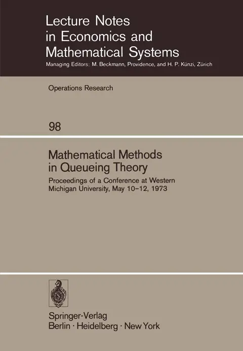 Cover of Mathematical Methods in Queueing Theory