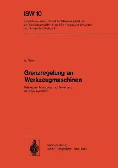 Cover of Grenzregelung an Werkzeugmaschinen