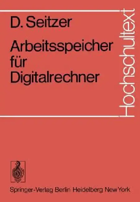 Cover of Arbeitsspeicher Für Digitalrechner