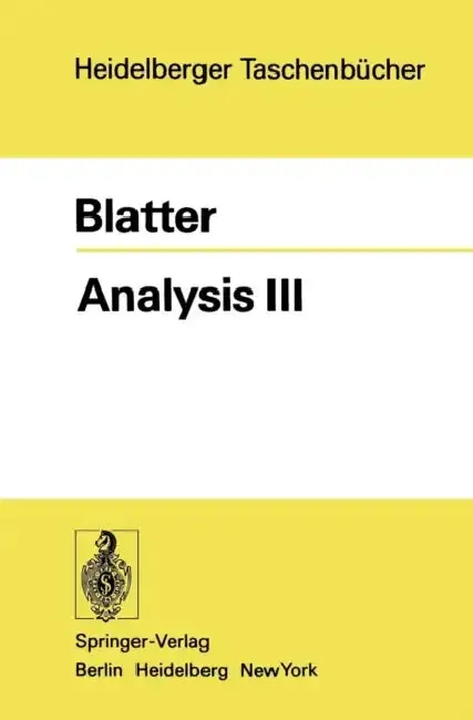 Cover of Analysis III