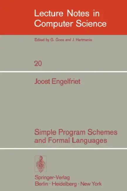 Cover of Simple Program Schemes and Formal Languages