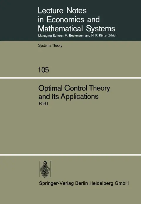 Cover of Optimal Control Theory and its Applications