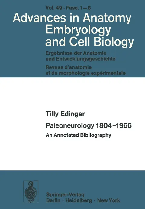 Cover of Paleoneurology 1804–1966