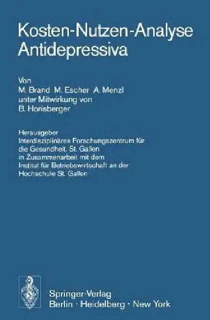Cover of Kosten-Nutzen-Analyse Antidepressiva