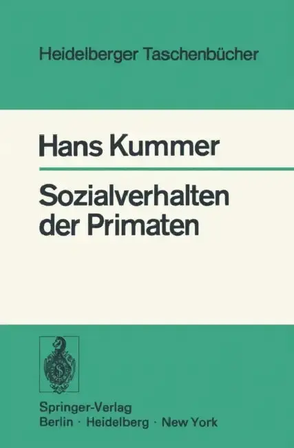 Cover of Sozialverhalten Der Primaten