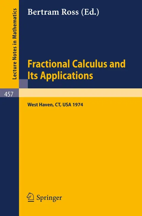 Cover of Fractional Calculus and Its Applications
