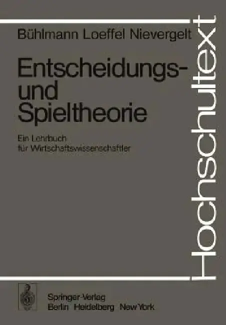 Cover of Entscheidungs- Und Spieltheorie