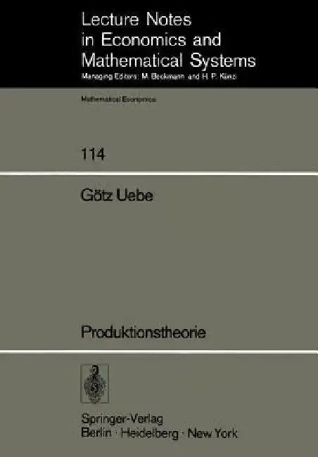 Cover of Produktionstheorie