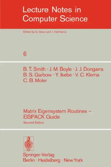 Cover of Matrix Eigensystem Routines - Eispack Guide