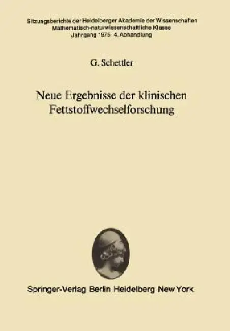 Cover of Neue Ergebnisse Der Klinischen Fettstoffwechselforschung