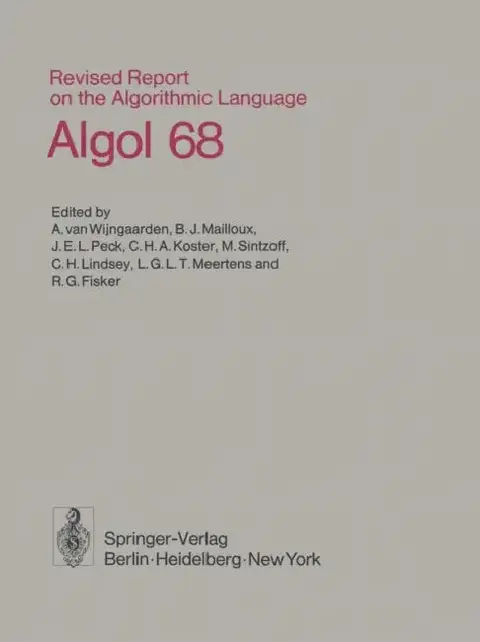 Cover of Revised Report on the Algorithmic Language ALGOL 68