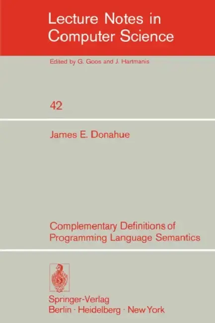 Cover of Complementary Definitions of Programming Language Semantics