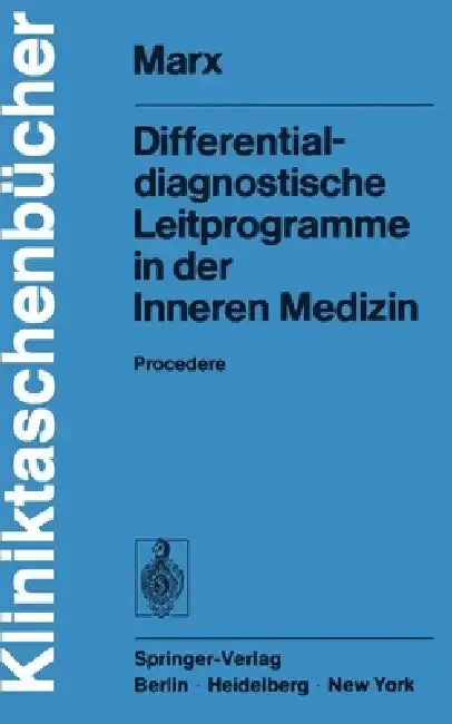 Cover of Differentialdiagnostische Leitprogramme in Der Inneren Medizin