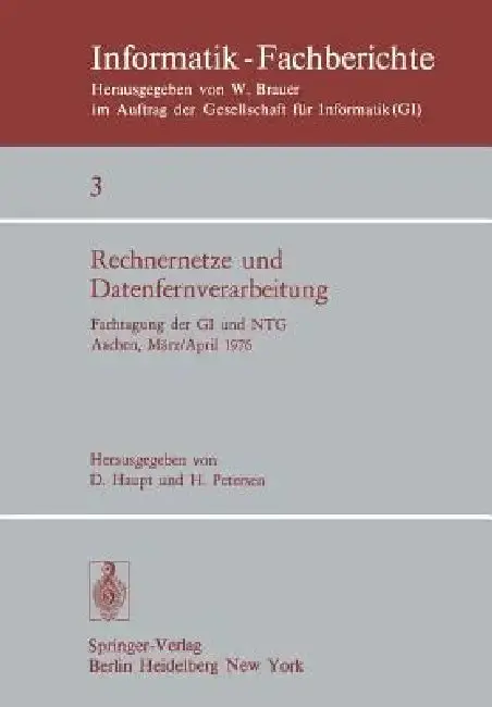 Cover of Rechnernetze Und Datenfernverarbeitung