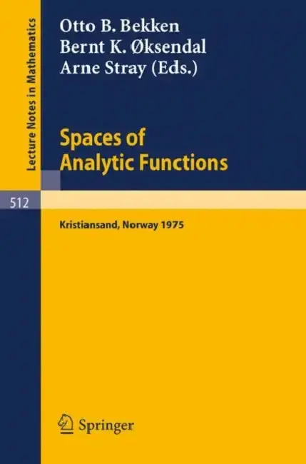 Cover of Spaces of Analytic Functions